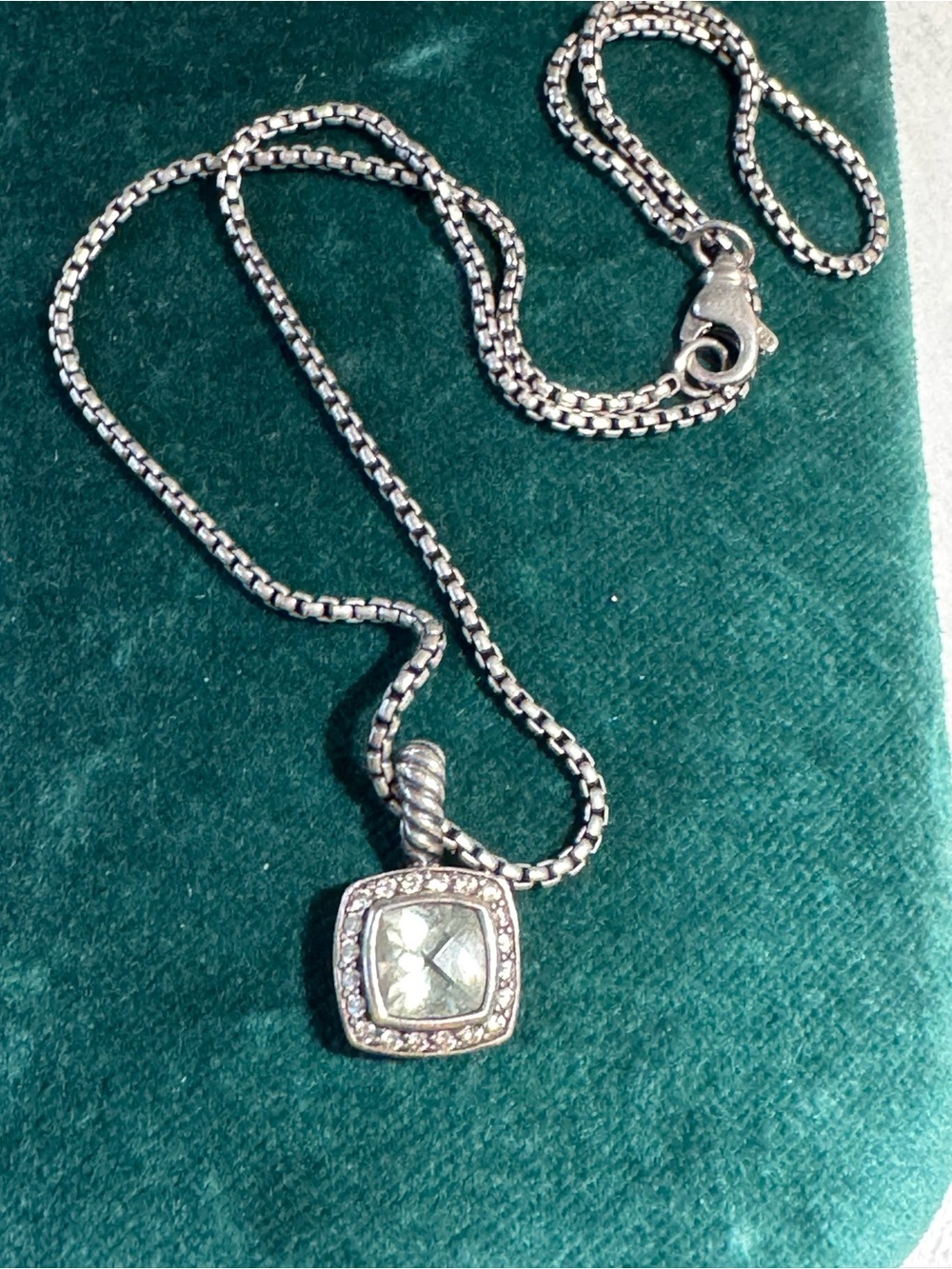 David Yurman Sterling Ring and necklace with diamonds - Picture 17 of 17